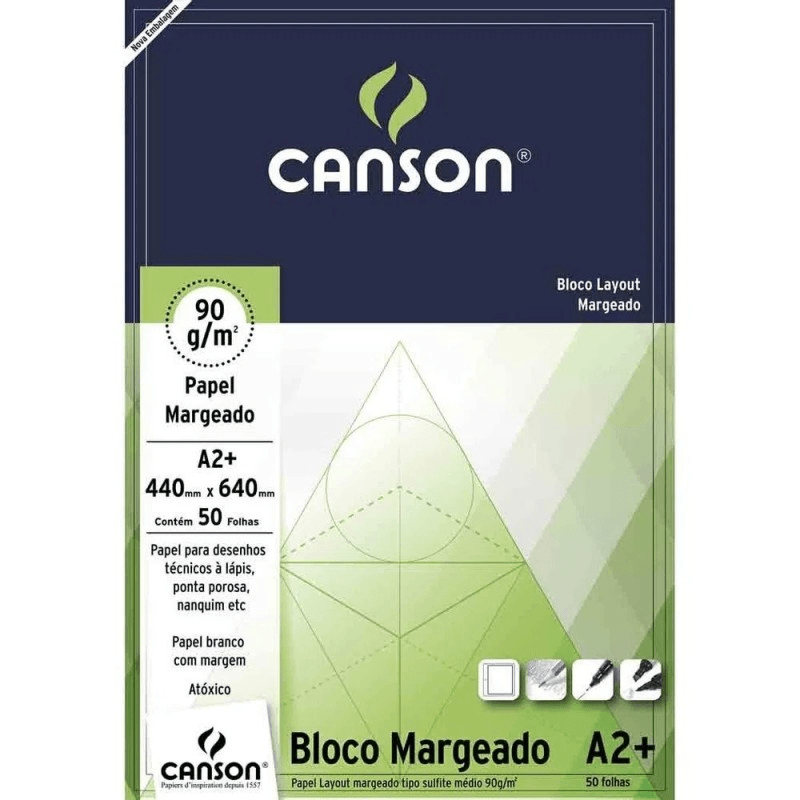 Bloco Canson Layout A2 90g Marg 50f 4343