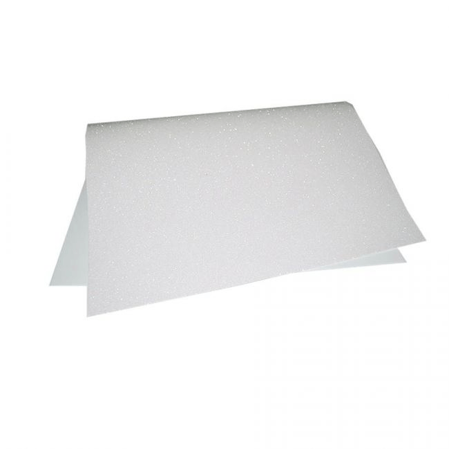 Eva Glitter Folha 40x48cm Branco Ibel 4159