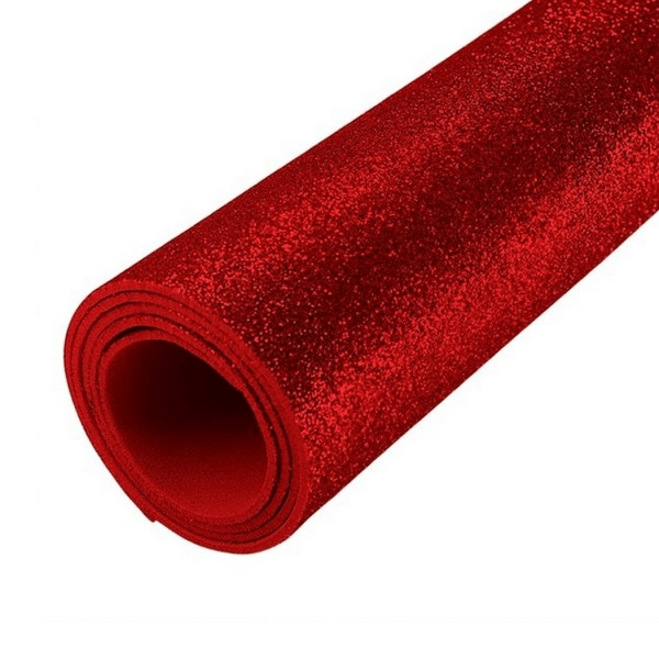 Eva Glitter Folha 40x48cm Vermelho Gate 2299