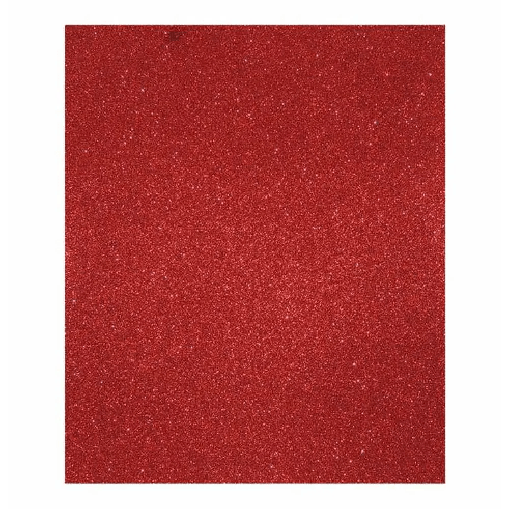 Eva Glitter Folha 40x48cm Vermelho Ibel 5050