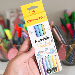 Caneta Hidrográfica Compactor Neo Pen Pastel 06 Cores