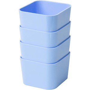 Porta Objetos Pequeno Azul Pastel Com 4 Undidades Dello