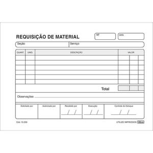 Bloco Requisicao Material Simplificado - Tilibra