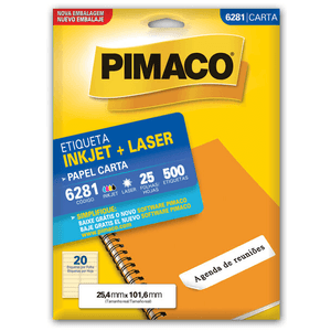 ETIQUETA PIMACO CARTA 6281 LASER C/500