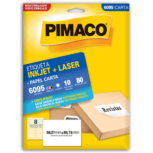 Etiqueta Carta 6095 Laser 80 Unidade -  Pimaco