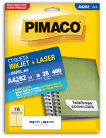 ETIQUETA-PIMACO-A4262-LASER-C-400-25F-1X1UN