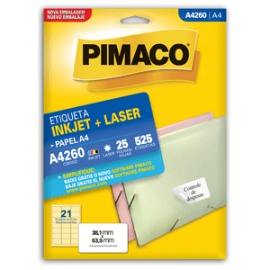 Etiqueta A4260 Laser C/ 525 25 Folhas - Pimaco