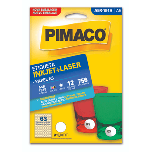 ETIQUETA PIMACO A5R-1919 LASER C/756 12F