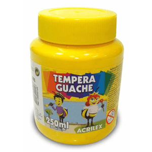 Tinta Guache  Amarelo Ouro 250  ml - Acrilex