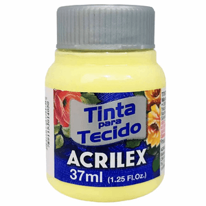 Tinta Tecido Fosca Amarela Bebê 37  ml - Acrilex