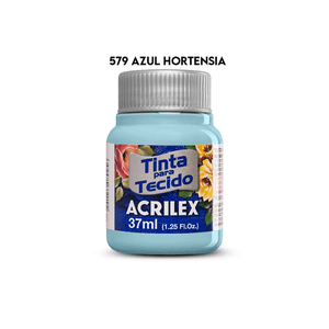 Tinta Tecido Fosca 37  ml Azul Hortência 37  ml - Acrilex