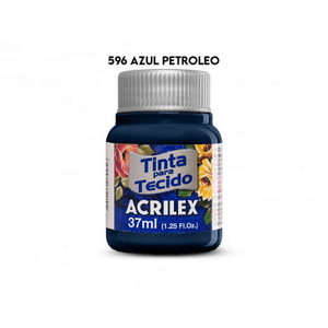 Tinta Tecido Fosca Azul Petróleo 37  ml - Acrilex