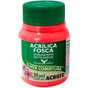 Tinta Acrilica Fosca 37  ml Vermelho Fogo - Acrilex