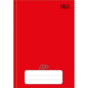 Caderno Brochurinha Capa dura 1/4 D+ Vermelho 48 Folhas - Tilibra