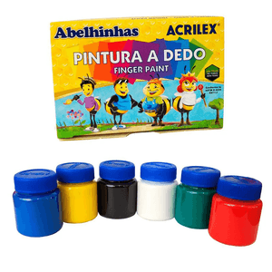 Pintura a Dedo 6 Cores 15 ml - Acrilex