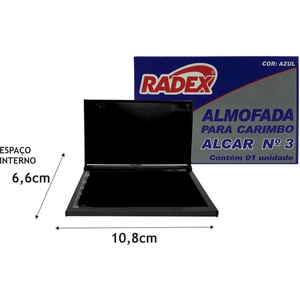 Almofada para Carimbo Nrº 3 Azul - Radex