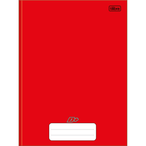 Caderno Brochura Capa Dura  D+ Vermelho 96 Folhas - Tilibra