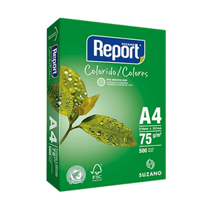 Papel A4 75 g  Verde 500 Folhas - Report