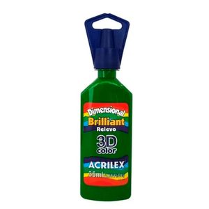 Tinta Dimensional Brilho Verde Maçã 35  ml - Acrilex