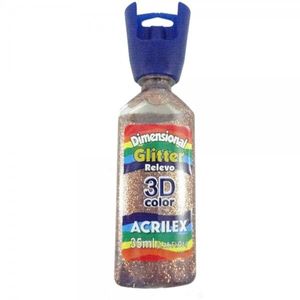 Tinta Dimensional Gliter Cobre 35  ml - Acrilex