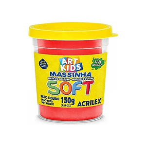 Massa Modelar Pote de 500 g  Vermelho - Acrilex