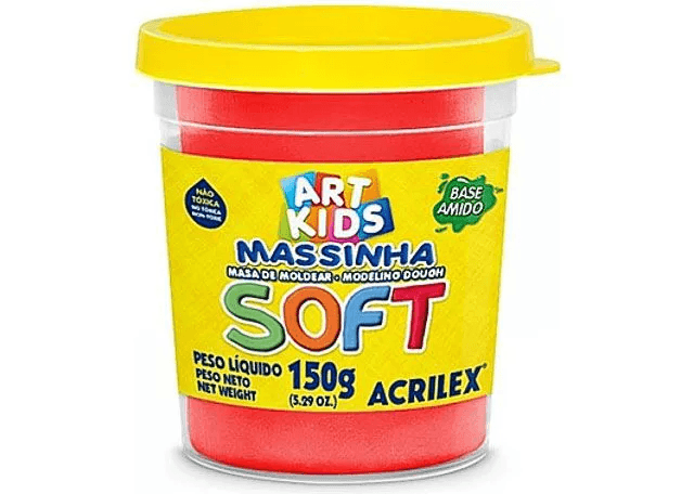 Massa-De-Modelar-Pote-500g-Vermelha-Acrilex-1X1UN