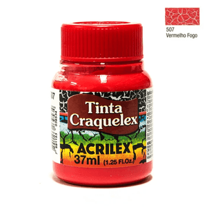 Tinta Craquelex Vermelho Fogo 37ml Acrilex