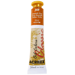 Tinta Oleo Classic AmarelaOcre 20  ml - Acrilex