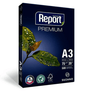 Papel A3 75 g  Branco 500 Folhas - Report