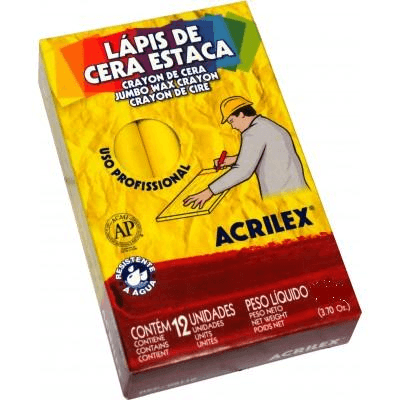 Giz-De-Cera-Estaca-12-Unidades-Amarelo-Acrilex-1X1UN