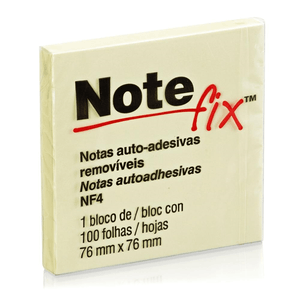 Bloco Adesivo 76X76 Notefix  Amarelo - 3M