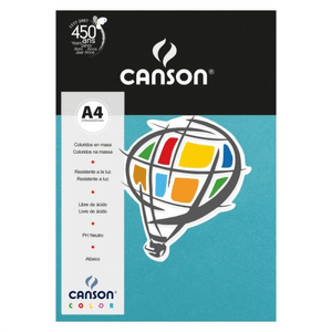 PAPEL COLORPLUS 180G A4 AZUL TURQUESA 10F CANSON