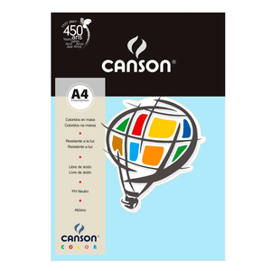 PAPEL COLORPLUS 180G A4 AZUL CLARO 10F CANSON