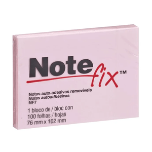 Bloco Adesivo 76X102 Notefix Grande Rosa - 3M