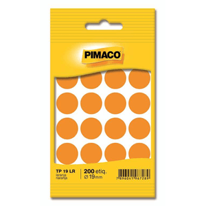 Etiqueta Tp-19 Laranja C/ 200 Unidade - Pimaco