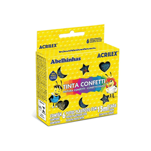 Tinta Confetti 06 Cores   15  ml - Acrilex