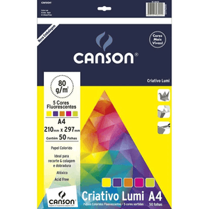 Bloco A4 Criativo Lumini 80 g  50 Folhas - Canson