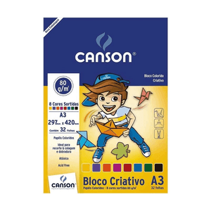 Bloco A3 Criativo Colorido 80 g  32 Folhas - Canson