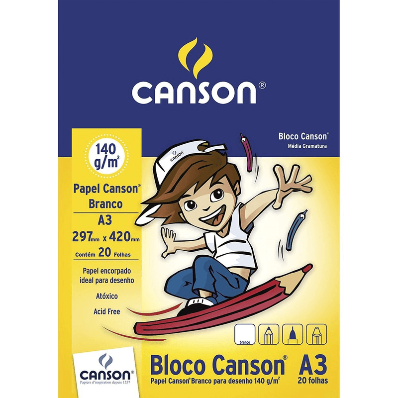 BLOCO-CANSON-DESENHO-BR-CAGRAIN-A3-140G-1X1UN