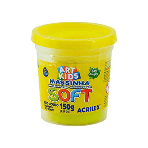 Massa Modelar Pote 150 g  Amarelo Limão - Acrilex