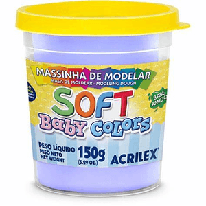 Massa Modelar Soft Lilás Bebe 150 g  - Acrilex