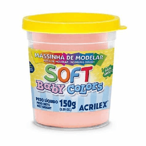 Massa Modelar Soft Salmão Bebê 150 g  - Acrilex