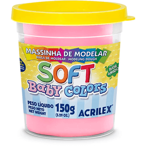 Massa Modelar Soft Rosa Bebe 150 g  - Acrilex