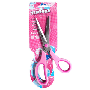 Tesoura Multiuso Rosa 19 cm - Acrilex