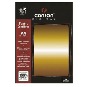 Papel Dourado 120 g  A4 30 Folhas - Canson