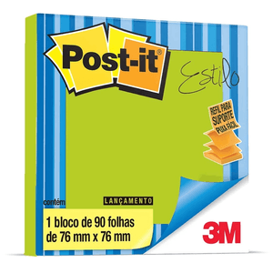 BLOCO ADES 76X76 3M POST IT REFIL VD NEO