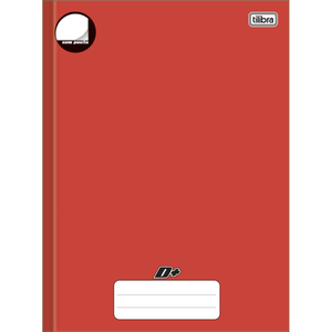 Caderno Brochura Capa Dura Universitário Sem Pauta D+ Vermelho 96 Folhas - Tilibra