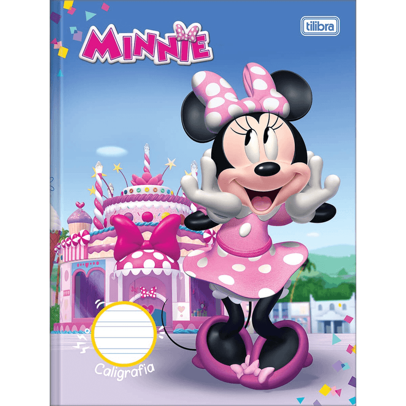 Caderno-Brochura-Capa-Dura-Caligrafia-Minnie-40-Folhas-Tilibra-1X1UN