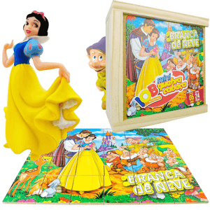 Brinquedo Educativo Quebra Cabeça Branca de  Neve R77 - Iob