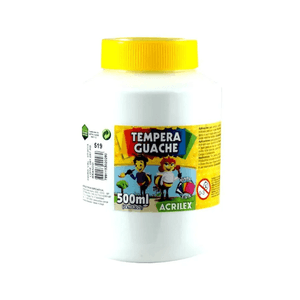 Tinta Guache Branco 500  ml - Acrilex